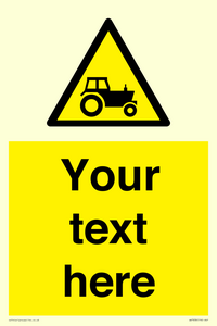 Custom warning farm machinery